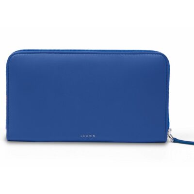 Produto Carteira 10 em couro azul